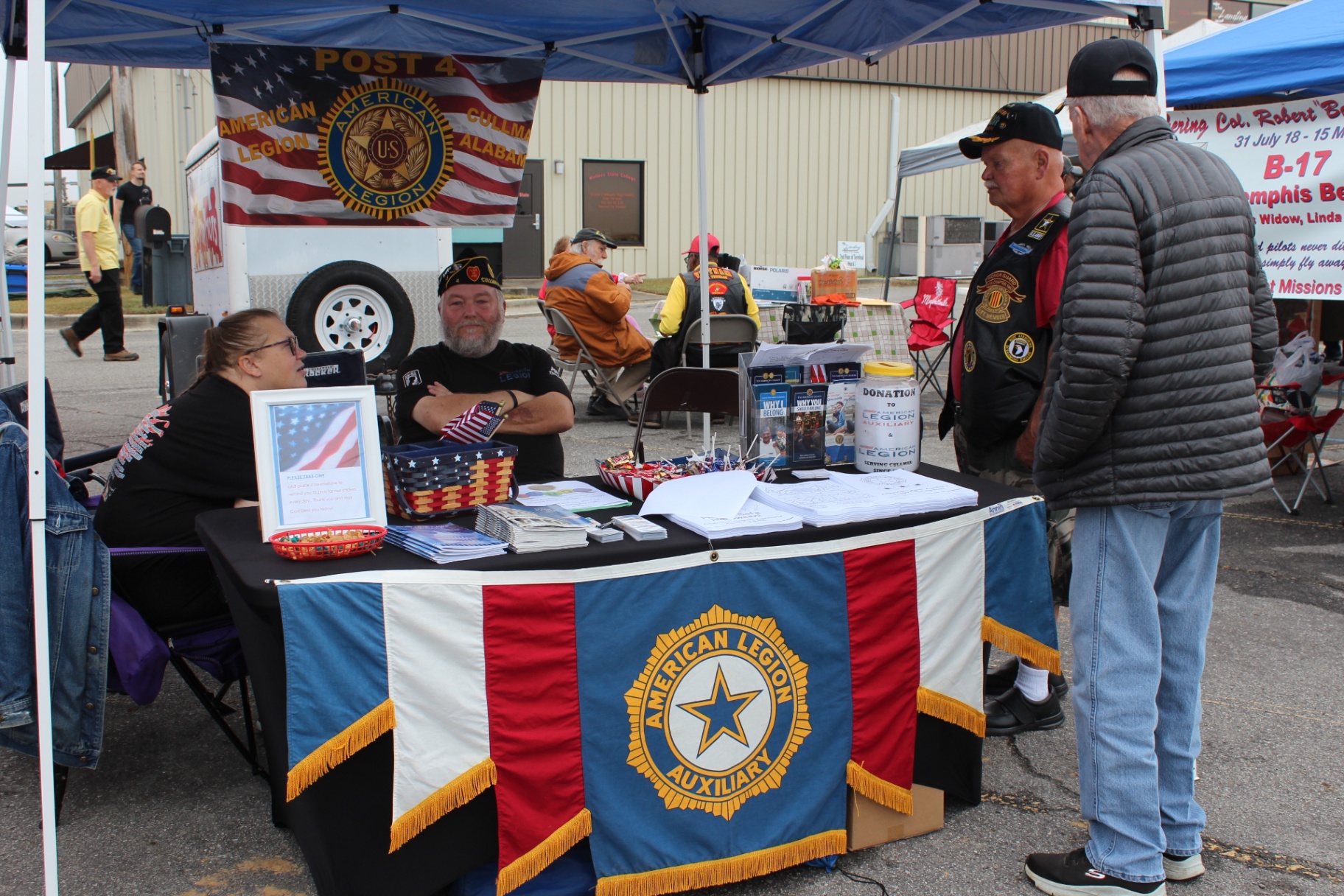 American Legion Post 4 Cullman and Auxiliary information booth