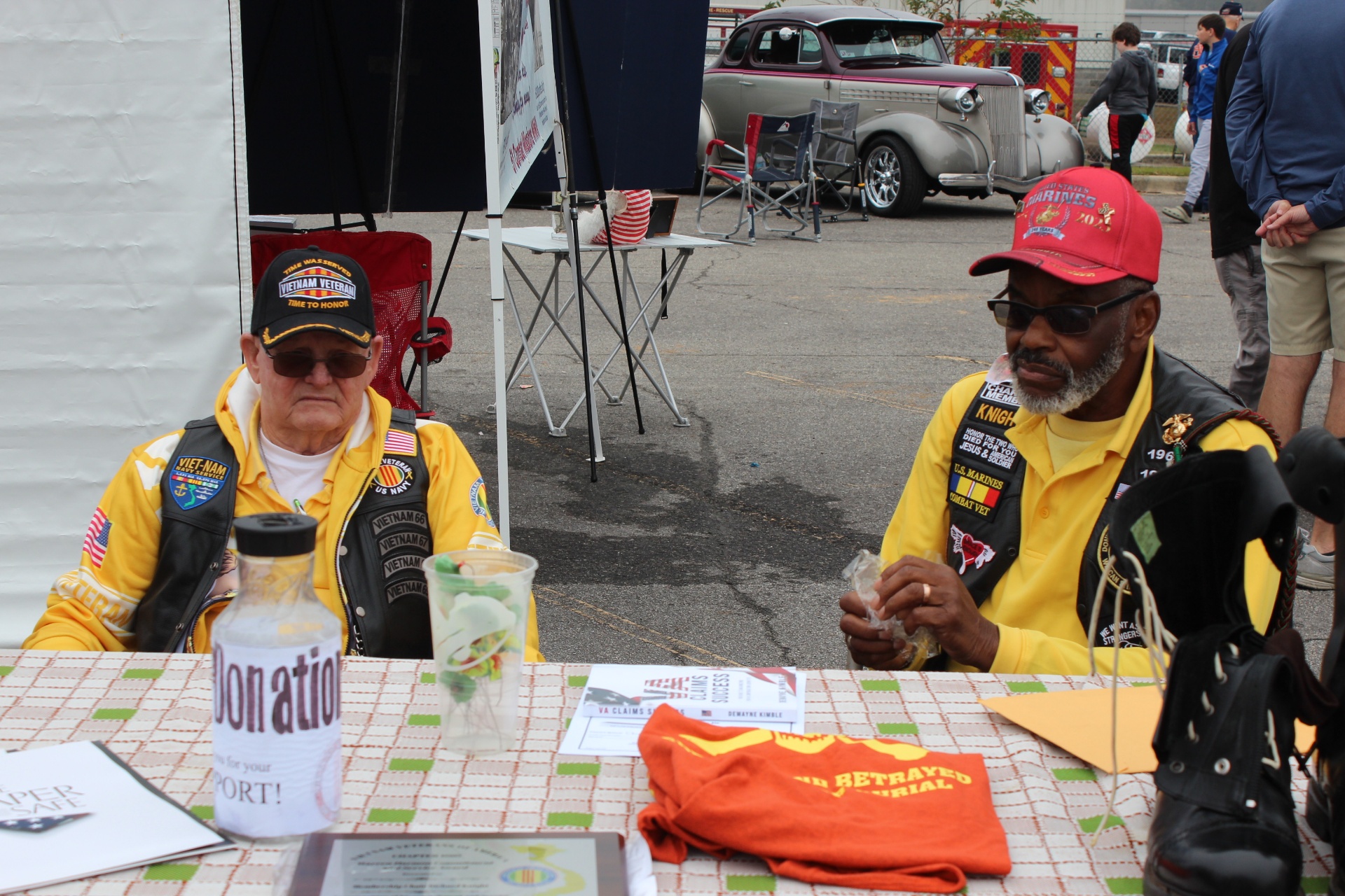 Vietnam Veterans of America chapter members at their booth