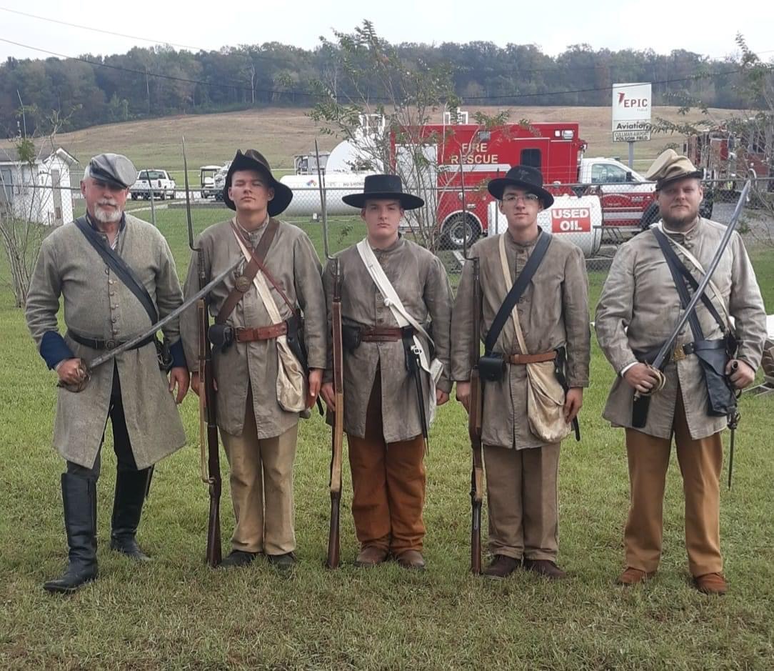 Confederate infantry reenactors from Ft. Payne, Alabama