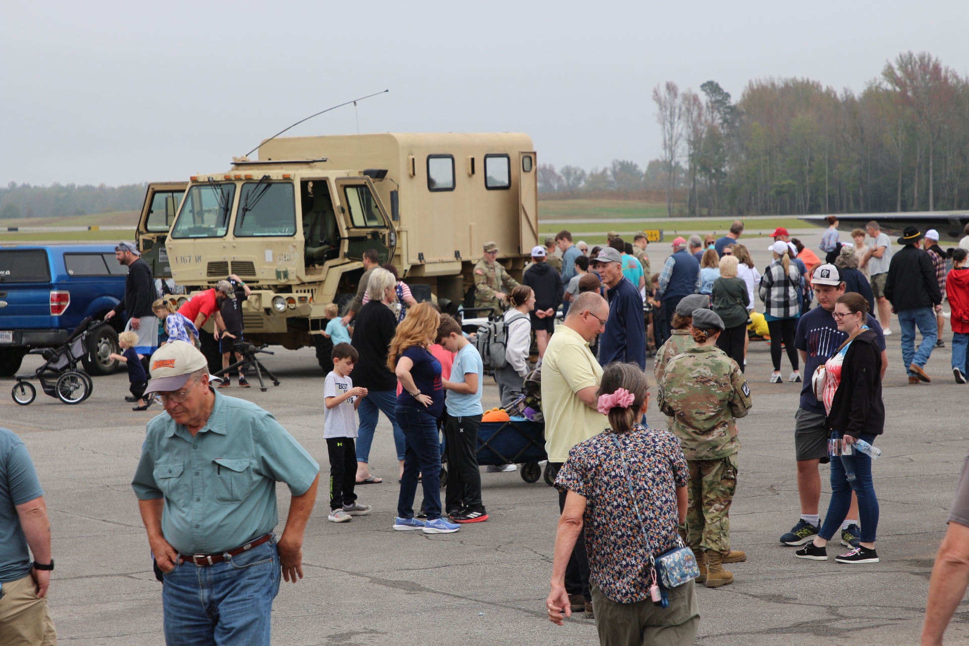 Alabama National Guard vehicle draws a crowd